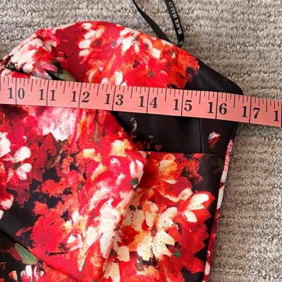 NWT Black Halo EVE Strapless Black and Roses Dress SZ 10 Womans High-Low Holiday - Picture 11 of 17